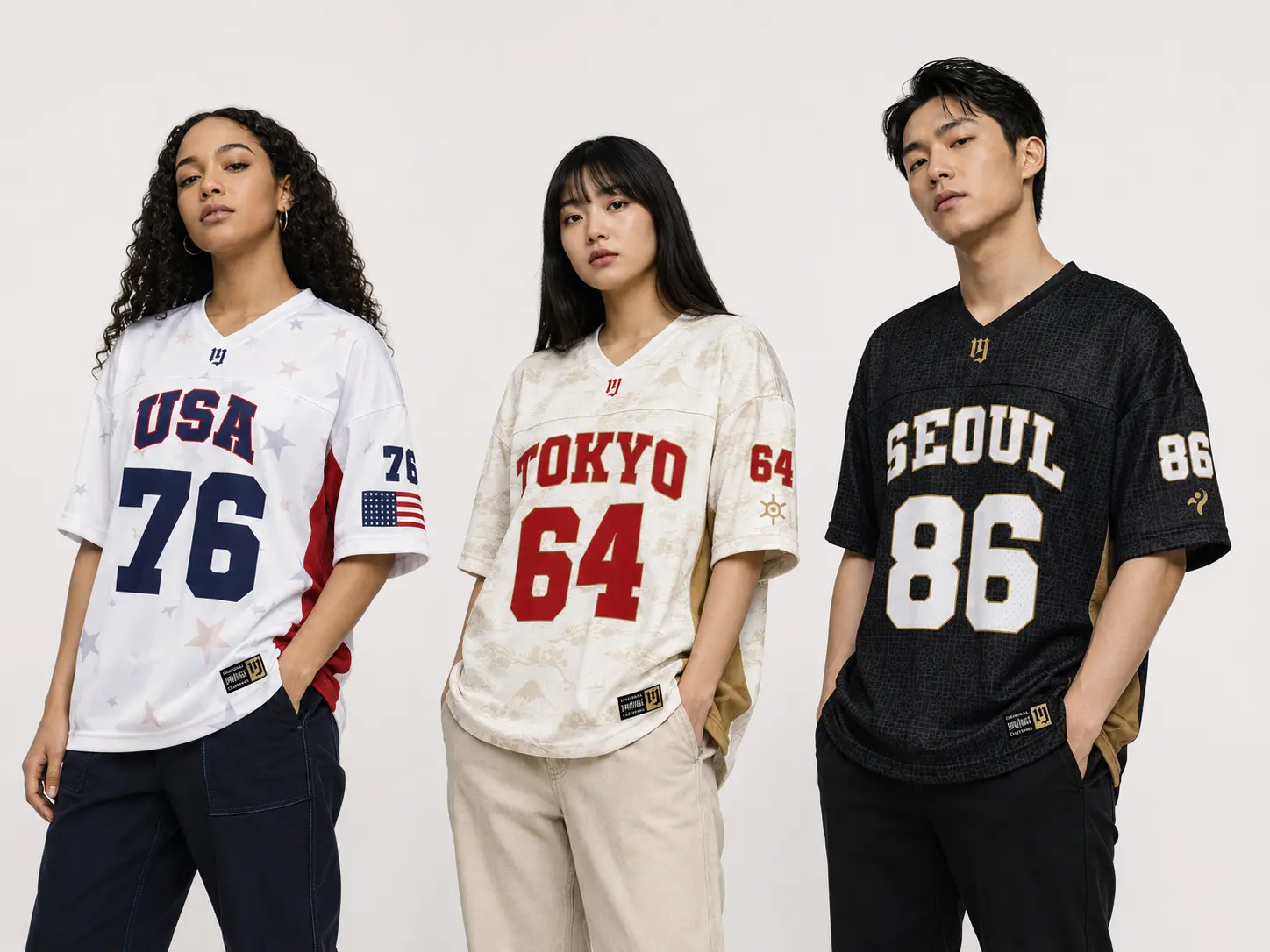USA 76, Tokyo 64 en Seoul 86 jerseys