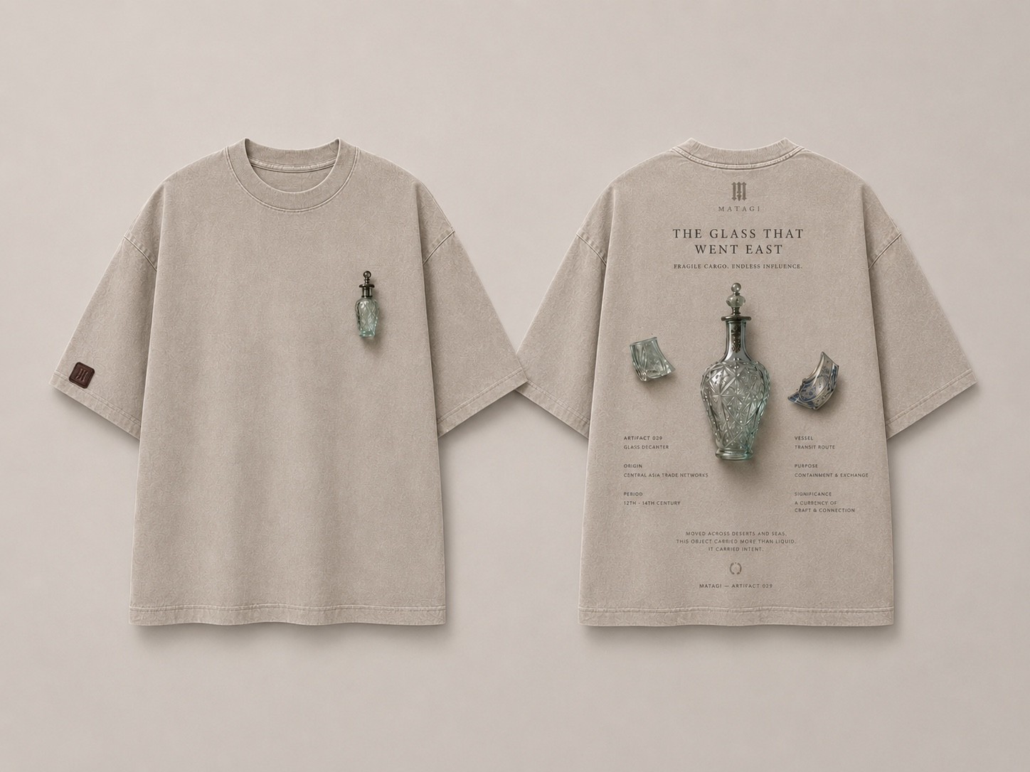 The glass that went east — artifact plate