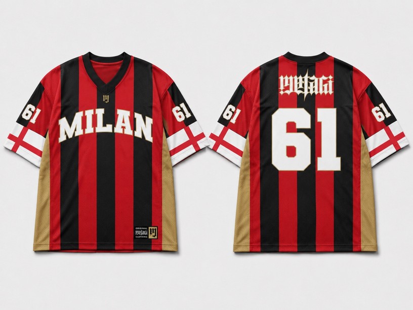 Milan jersey voor- en achterkant