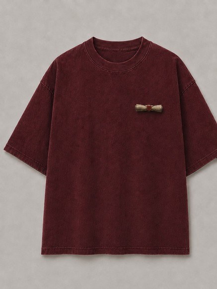 Fysiek sample van een Matagi artifact tee, voorkant
